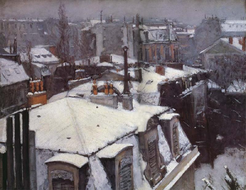 Gustave Caillebotte Snow-s housetop oil painting image
